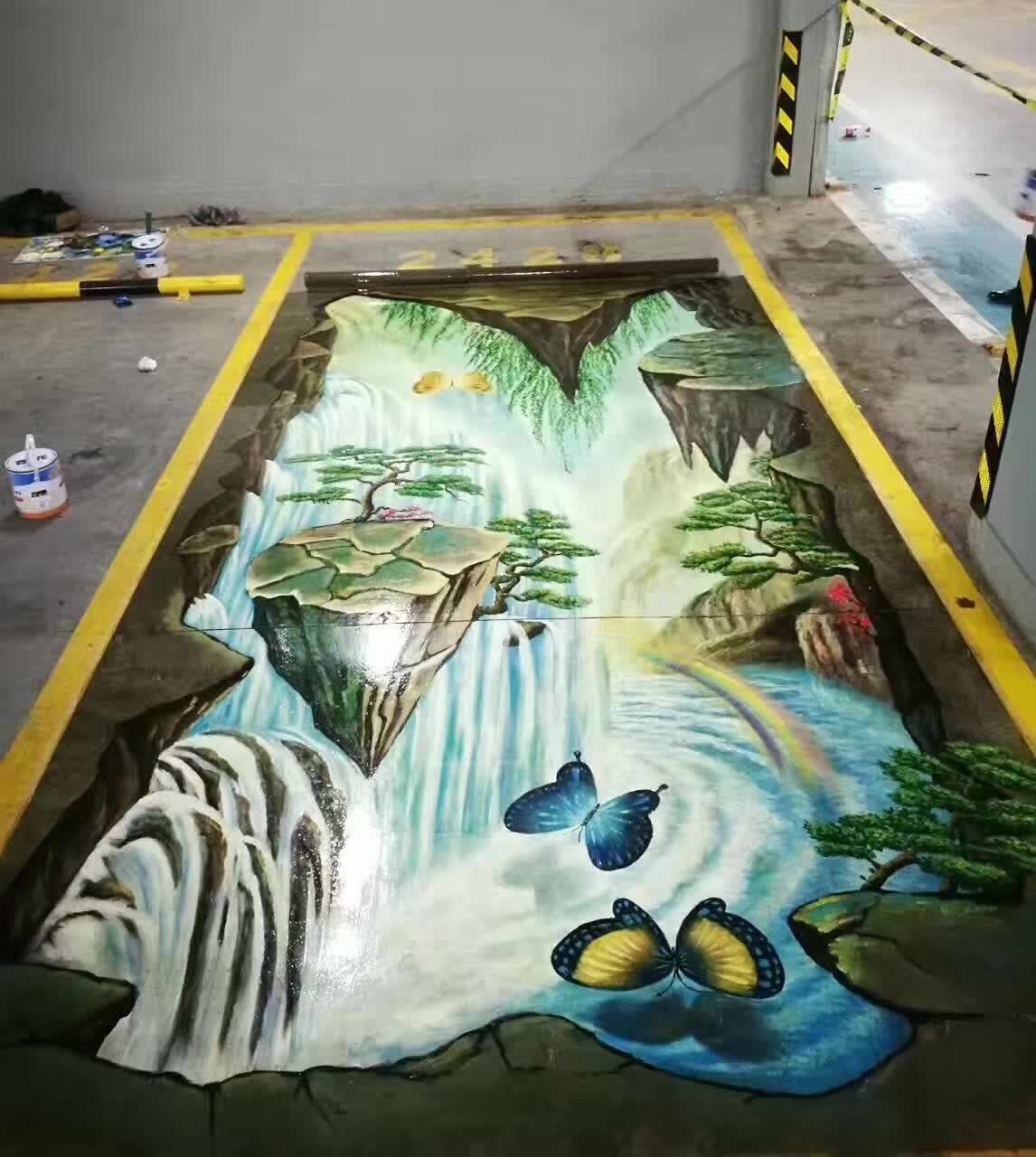 墻繪案例：停車場墻繪