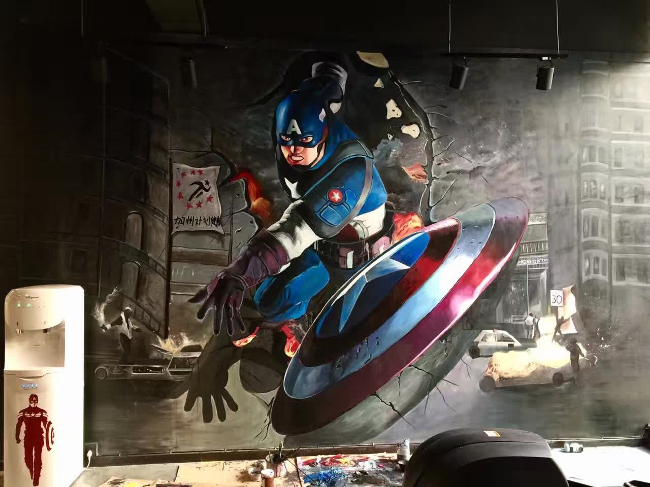 健身房彩繪涂鴉【廣州墻繪】