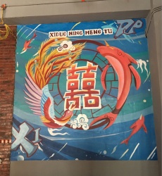 大嶺山墻體彩繪