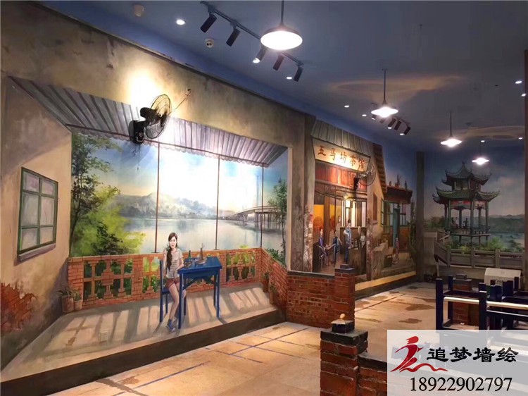 串串店墻繪【墻繪價格】