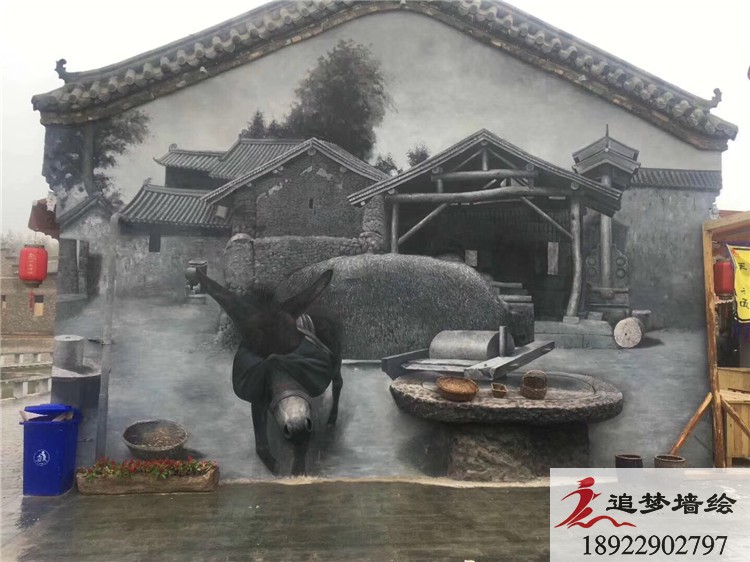 惠來文化墻寫實(shí)畫 【幼兒園墻繪】