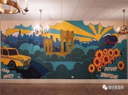 深圳龍崗公司文化墻【墻繪】